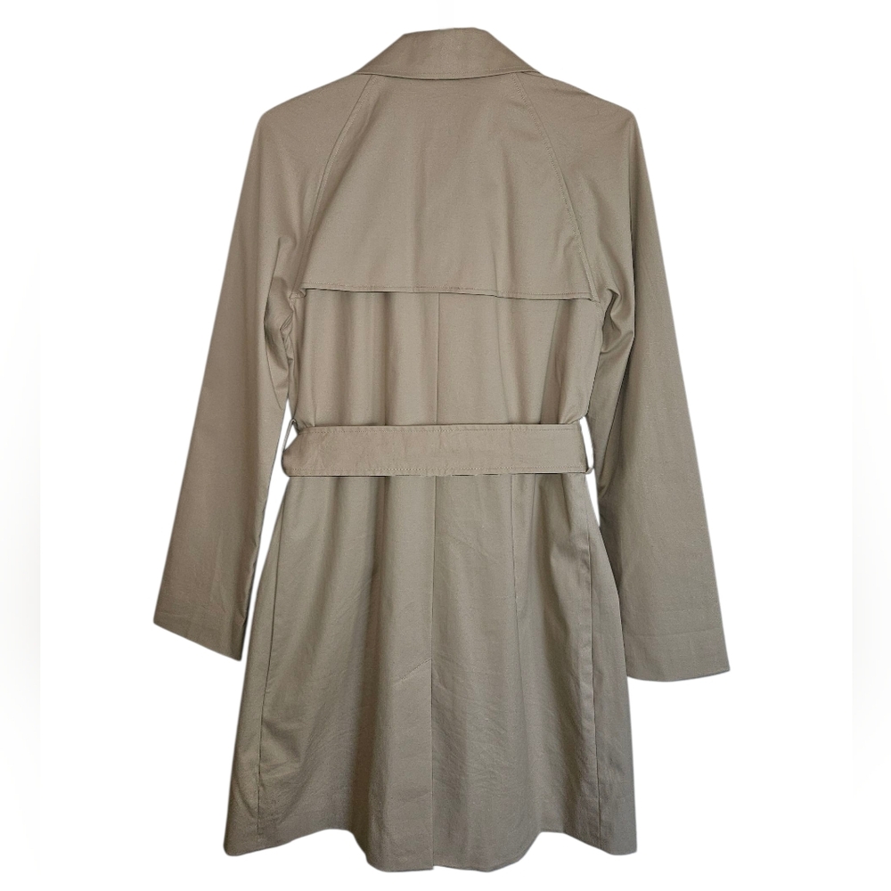 Quince Beige Double-Breasted Trench Coat, Size Medium - Picture 4 of 7